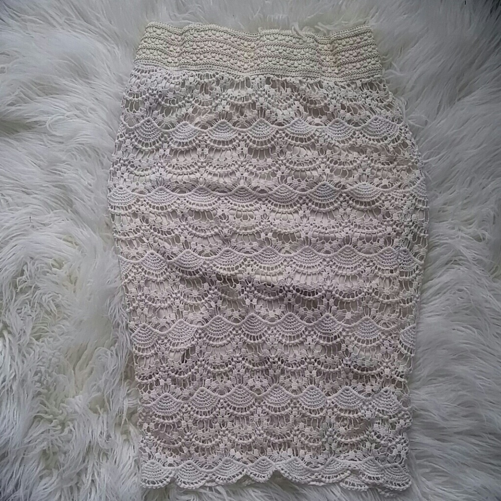 Intricate Crochet pencil skirt